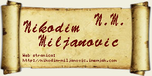 Nikodim Miljanović vizit kartica